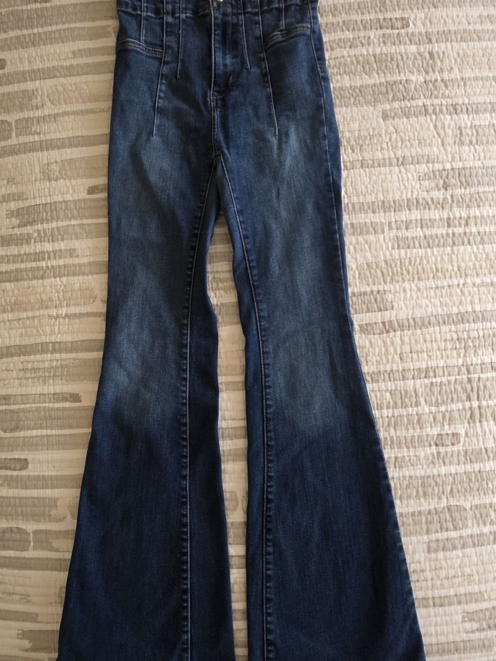 We The Free Dark Blue Bootcut High-Rise Jeans